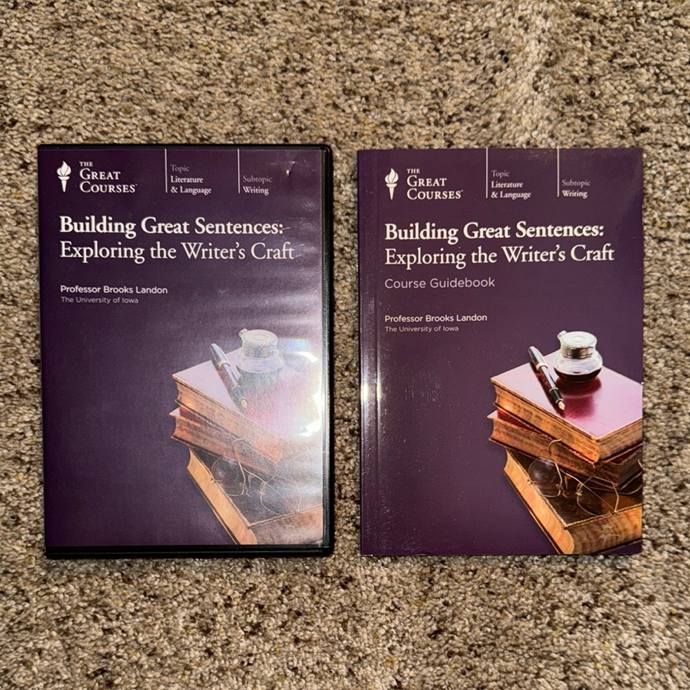 The Great Courses Building Great Sentences Course Guidebook and DVD Set